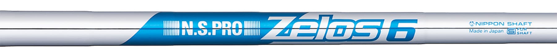 青いラベルにN.S.PRO Zelos 6と記された日本シャフトの公式製品写真